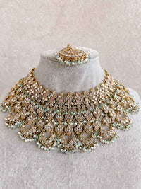 Taara Bridal Jewellery Set - Pastel Clear - SOKORA JEWELSTaara Bridal Jewellery Set - Pastel Clear