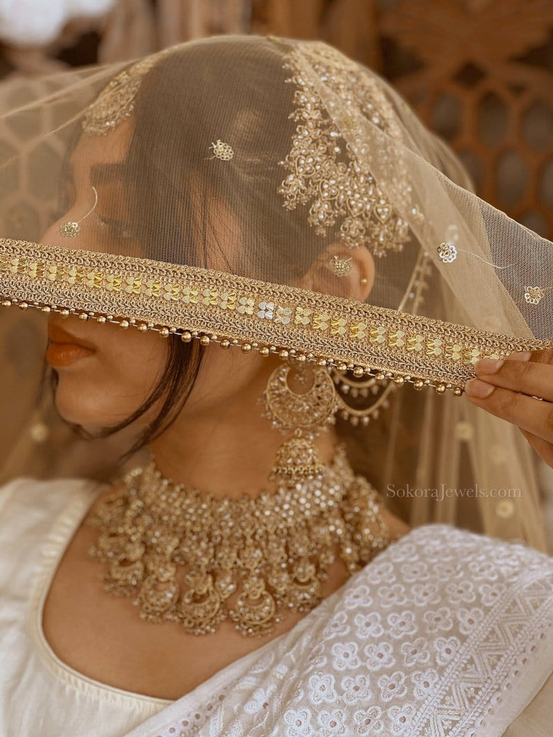 Taara Bridal set - Champagne - SOKORA JEWELSTaara Bridal set - Champagne