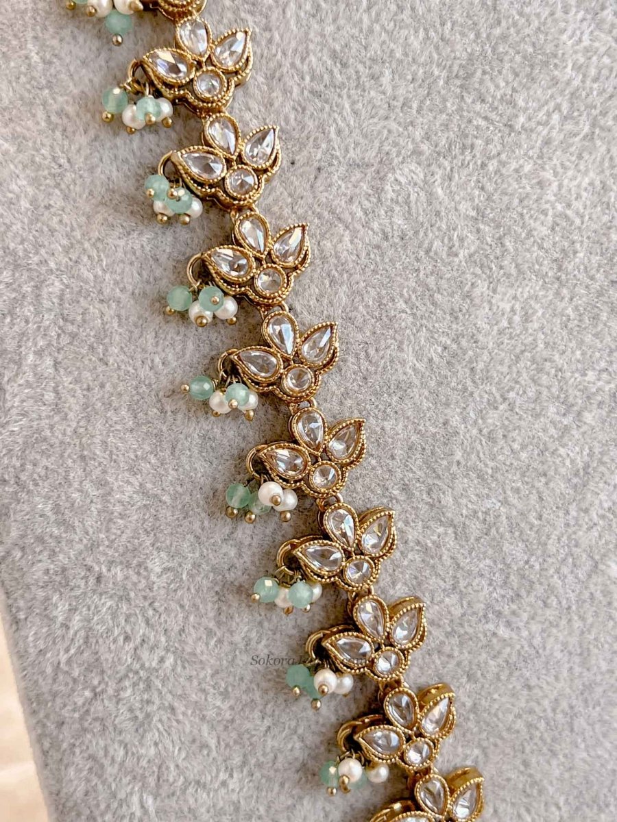 Taara Long Necklace - Pastel Clear - SOKORA JEWELSTaara Long Necklace - Pastel Clear