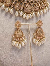 Tahia Bridal necklace set - Champagne - SOKORA JEWELSTahia Bridal necklace set - Champagne