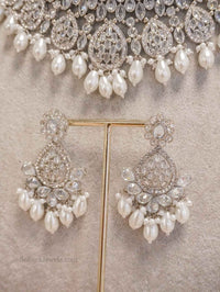 Tahia Bridal Necklace Set - Silver - SOKORA JEWELSTahia Bridal Necklace Set - Silver