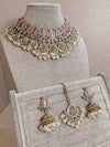 Tamannaah Bridal necklace set - Pink - SOKORA JEWELSTamannaah Bridal necklace set - Pink