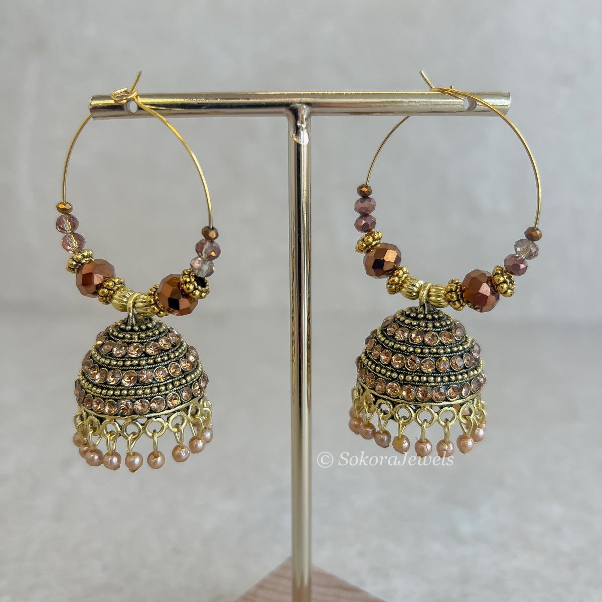 Taneya Jhumka Hoops - SOKORA JEWELSTaneya Jhumka Hoops