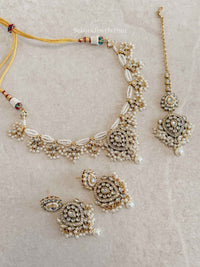 Tanu Ivory Faux Kundan & Pearl Occasion Set - SOKORA JEWELSTanu Ivory Faux Kundan & Pearl Occasion SetNECKLACE SETS