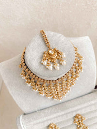 Tasselled Gold Necklace set - SOKORA JEWELSTasselled Gold Necklace set