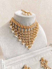 Tasselled Gold Necklace set - SOKORA JEWELSTasselled Gold Necklace set