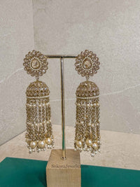Tasselled Jhumka Earrings - SOKORA JEWELSTasselled Jhumka Earrings