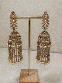 Tasselled Jhumka Earrings - SOKORA JEWELSTasselled Jhumka Earrings