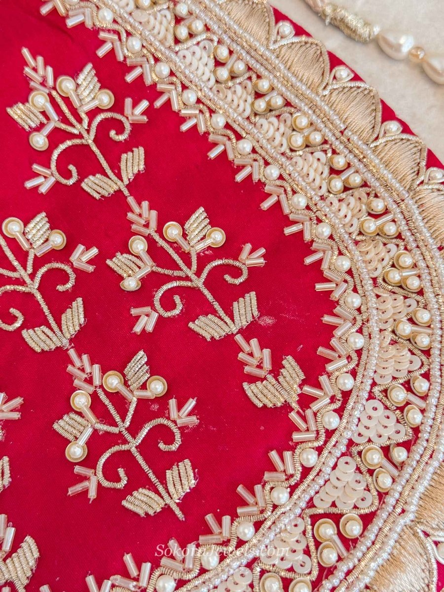Tasselled Potli Bag - Red - SOKORA JEWELSTasselled Potli Bag - Red