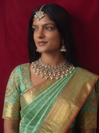 Tayyaba Necklace Set - Clear Crystal - SOKORA JEWELSTayyaba Necklace Set - Clear Crystal