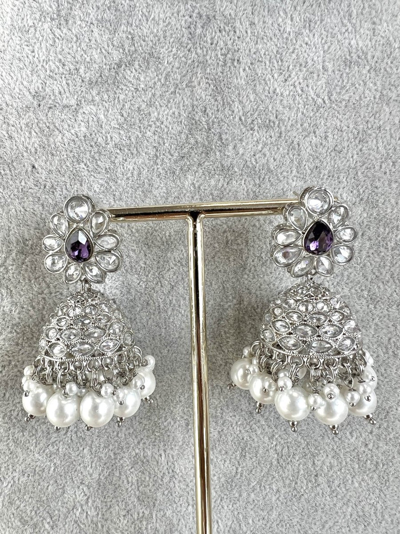 Tayyaba Necklace set - Purple - SOKORA JEWELSTayyaba Necklace set - Purple