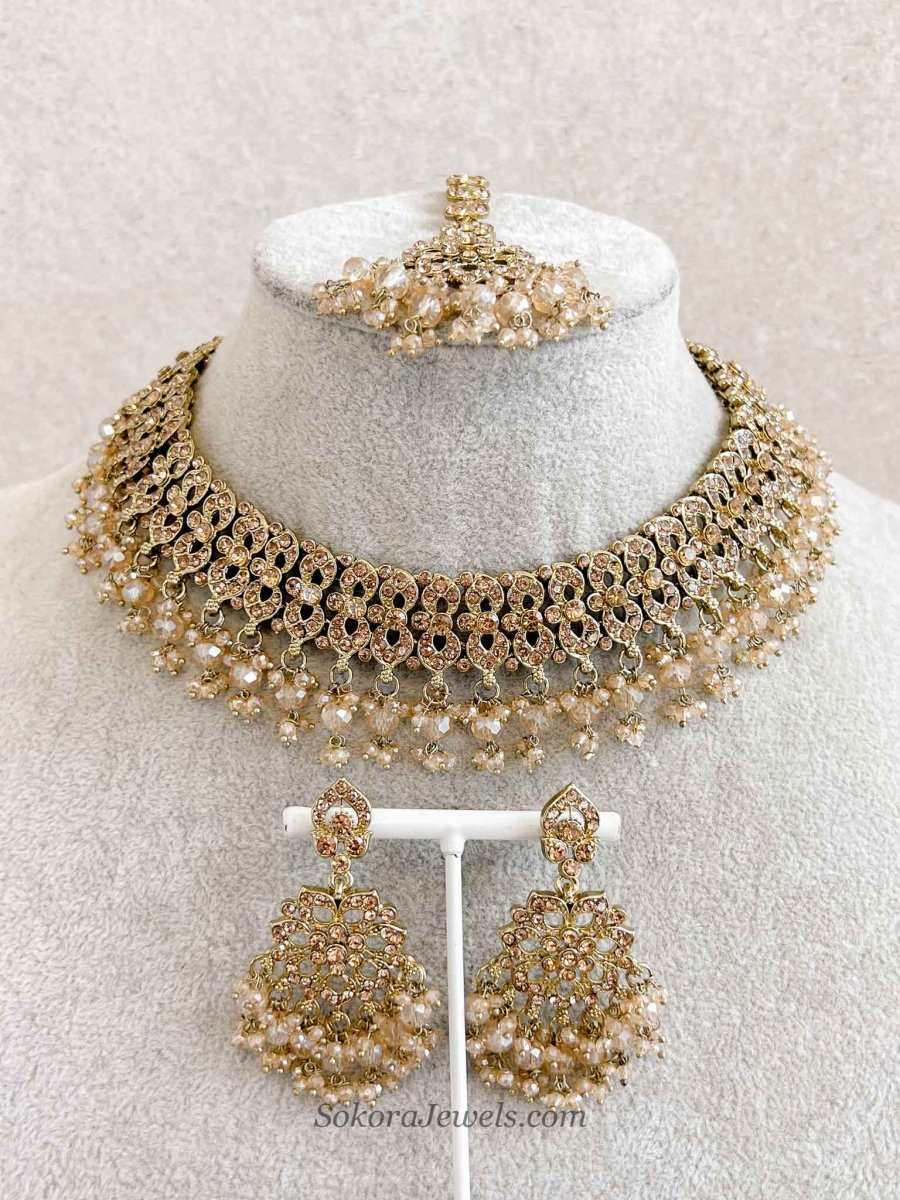 Teah Golden Necklace sets - SOKORA JEWELSTeah Golden Necklace sets