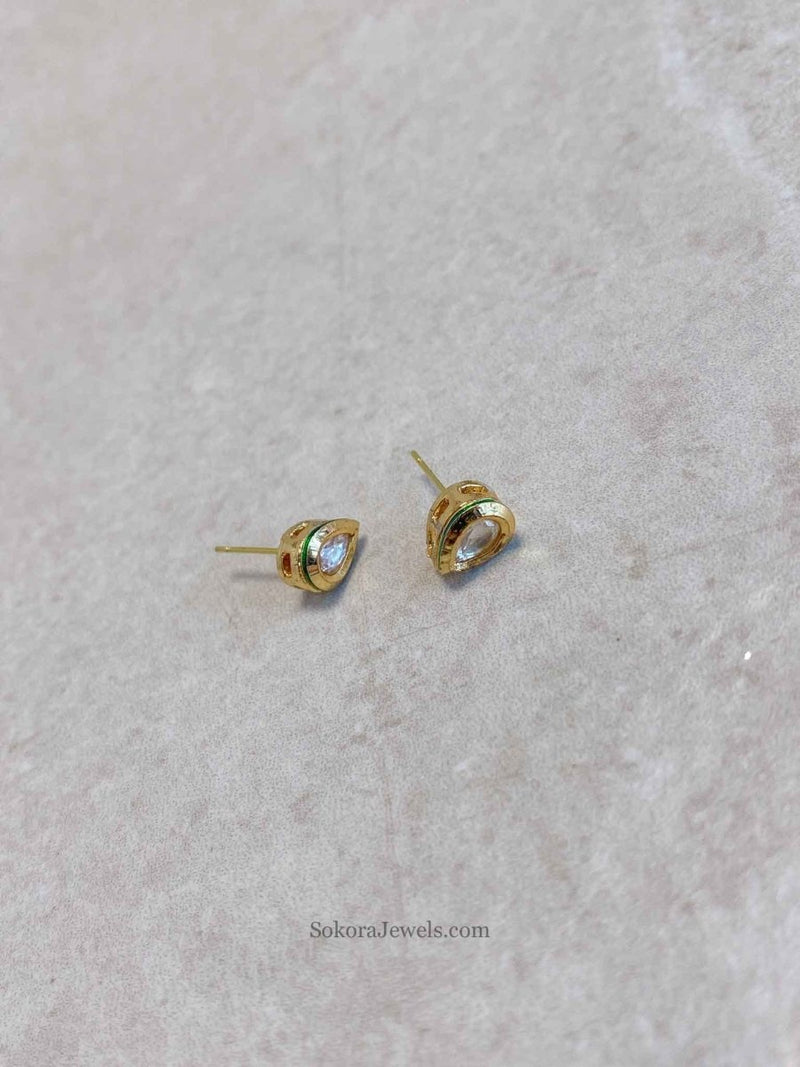 Teardrop Shape Kundan Tops - SOKORA JEWELSTeardrop Shape Kundan Tops