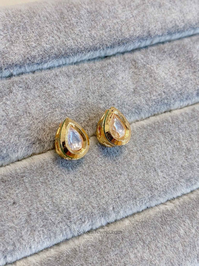 Teardrop Shape Kundan Tops - SOKORA JEWELSTeardrop Shape Kundan Tops