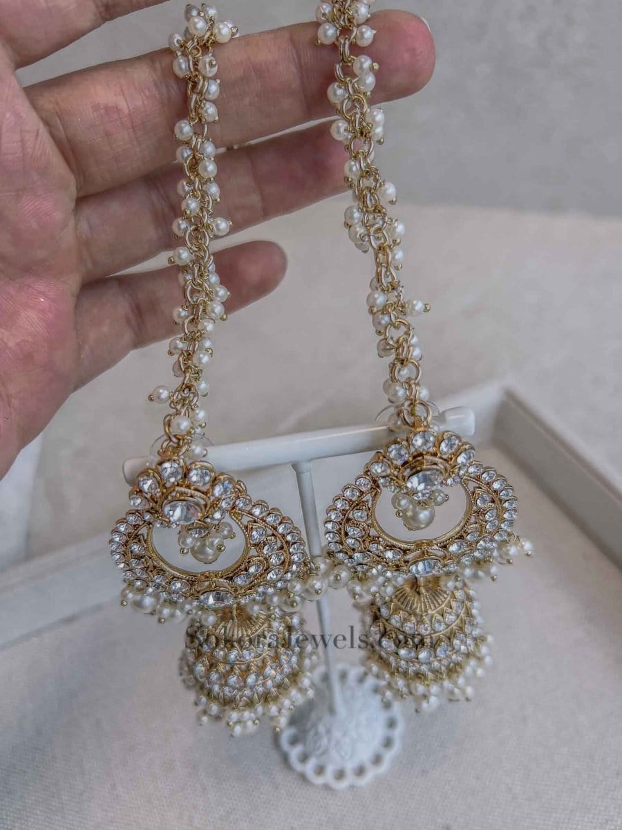 Tehmeena Necklace Set - Pearl - SOKORA JEWELSTehmeena Necklace Set - Pearl