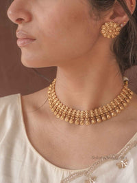 Temple Heritage Gold Necklace Set - SOKORA JEWELSTemple Heritage Gold Necklace SetNECKLACE SETS