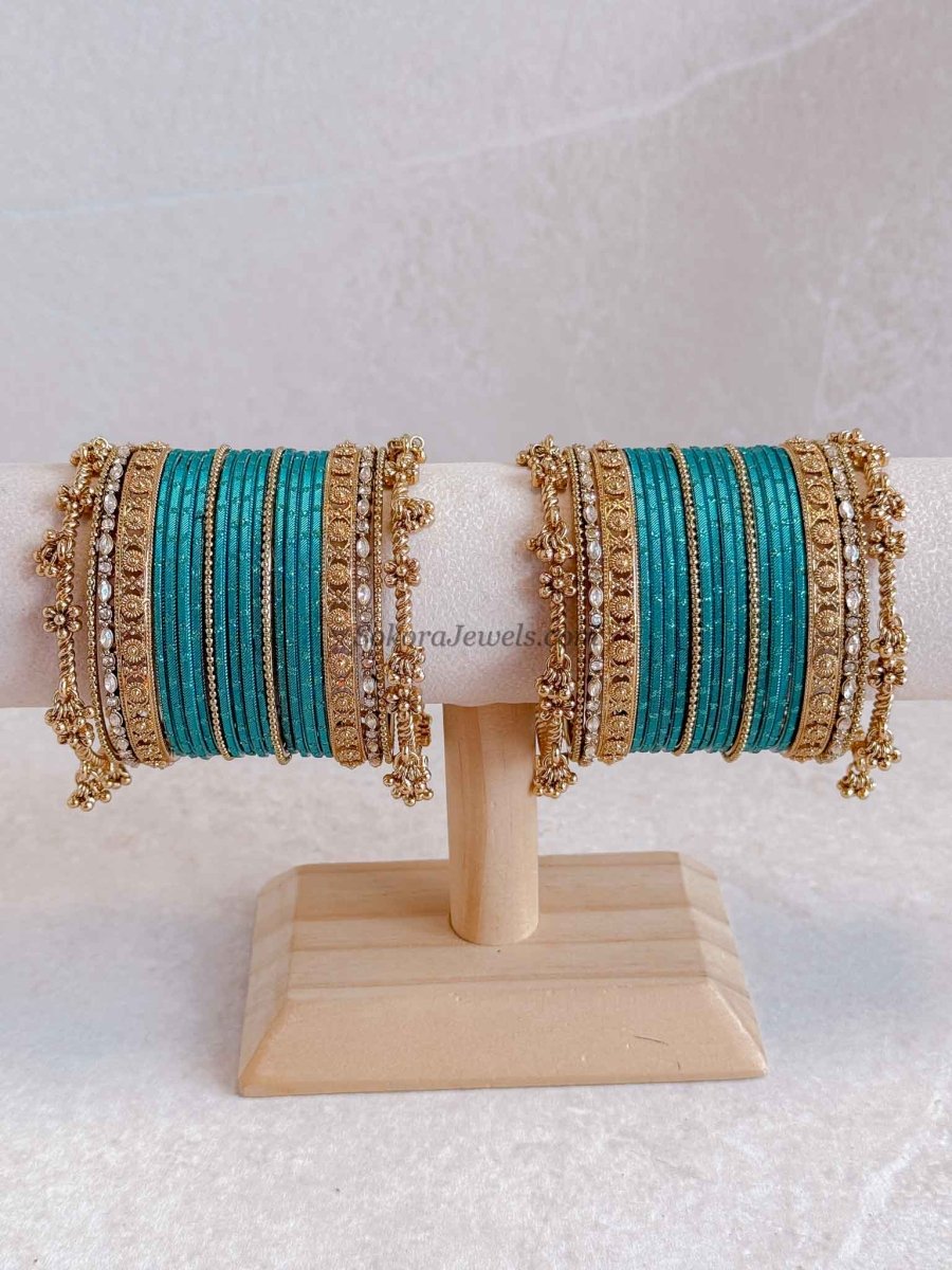 Temple Style Bangles Set - SOKORA JEWELSTemple Style Bangles SetBANGLES