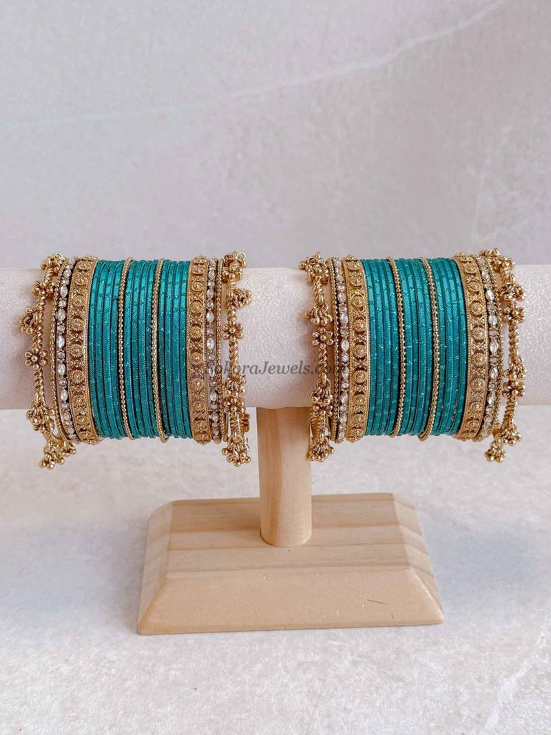 Temple Style Bangles Set - SOKORA JEWELSTemple Style Bangles SetBANGLES