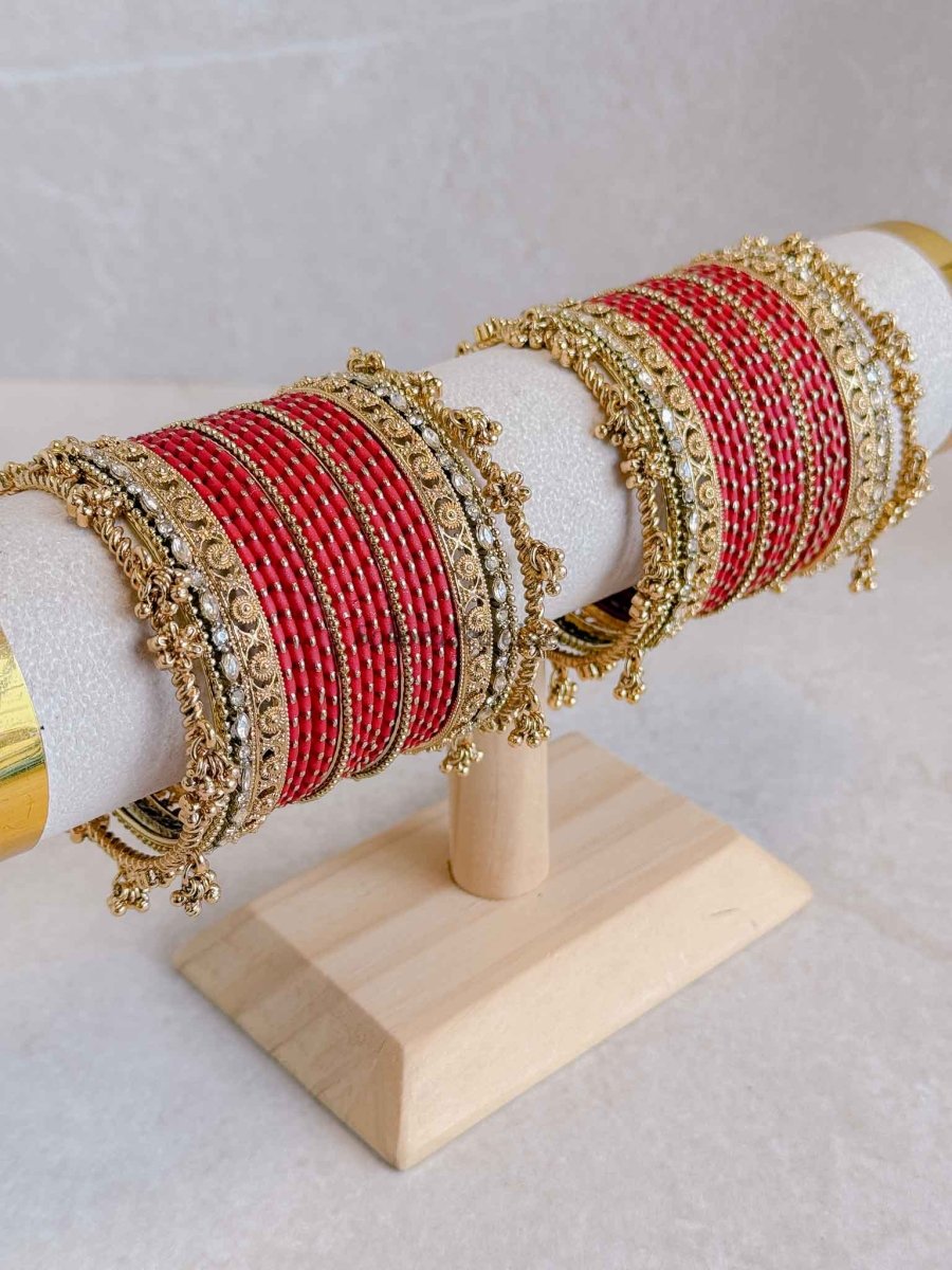 Temple Style Bangles Set - SOKORA JEWELSTemple Style Bangles SetBANGLES