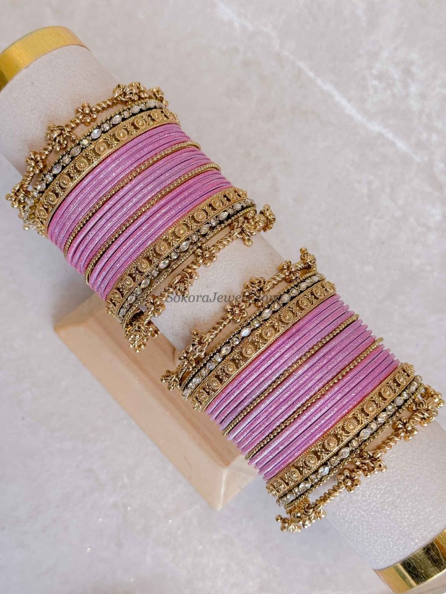 Temple Style Bangles Set - SOKORA JEWELSTemple Style Bangles SetBANGLES