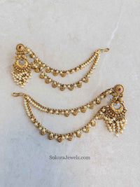 Temple Style Chained Earrings - SOKORA JEWELSTemple Style Chained Earrings