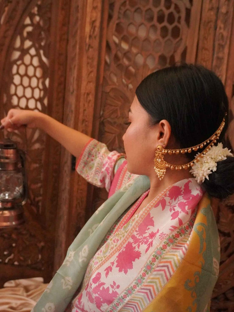 Temple Style Chained Earrings - SOKORA JEWELSTemple Style Chained Earrings