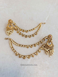 Temple Style Chained Earrings - SOKORA JEWELSTemple Style Chained Earrings