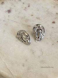 Textured Pebble Earrings - SOKORA JEWELSTextured Pebble Earrings