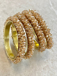 Thanjina Beaded Cluster Bangles - 6 Colour Options - SOKORA JEWELSThanjina Beaded Cluster Bangles - 6 Colour OptionsBANGLES