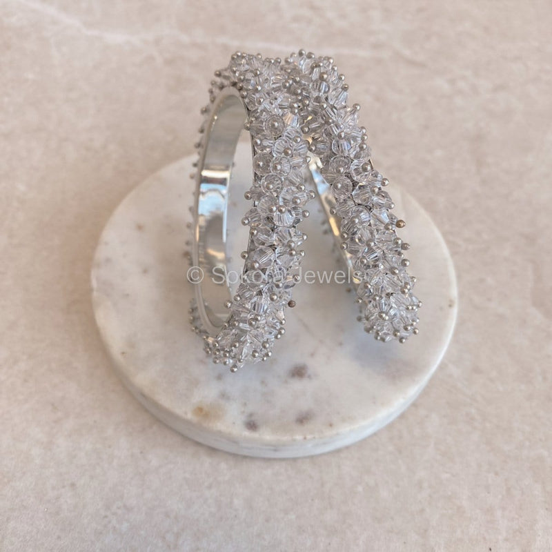 Thanjina Beaded Cluster Bangles - 6 Colour Options - SOKORA JEWELSThanjina Beaded Cluster Bangles - 6 Colour OptionsBANGLES