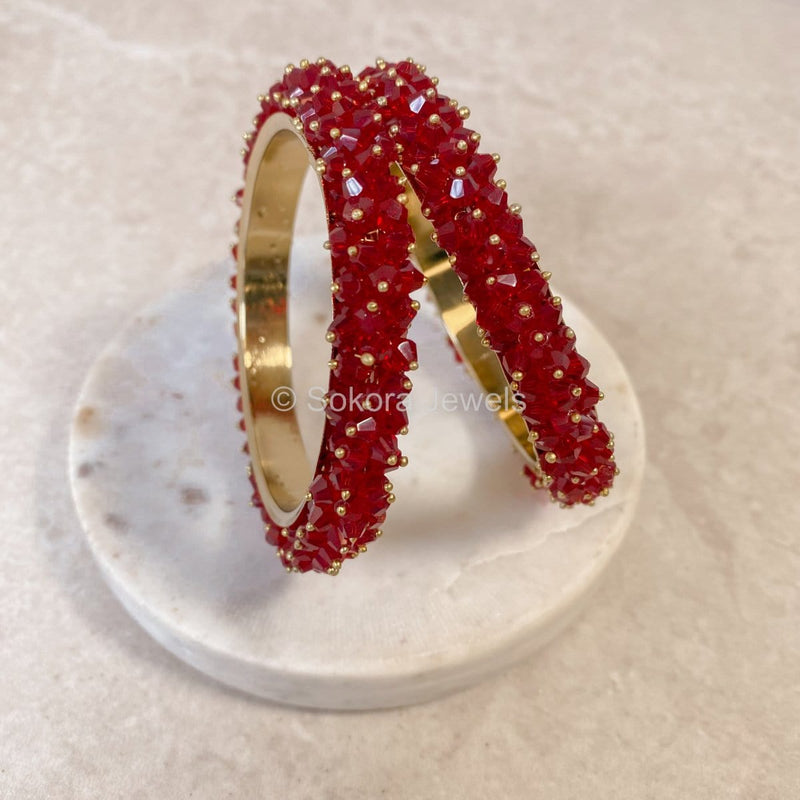 Thanjina Beaded Cluster Bangles - 6 Colour Options