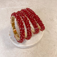 Thanjina Beaded Cluster Bangles - 6 Colour Options