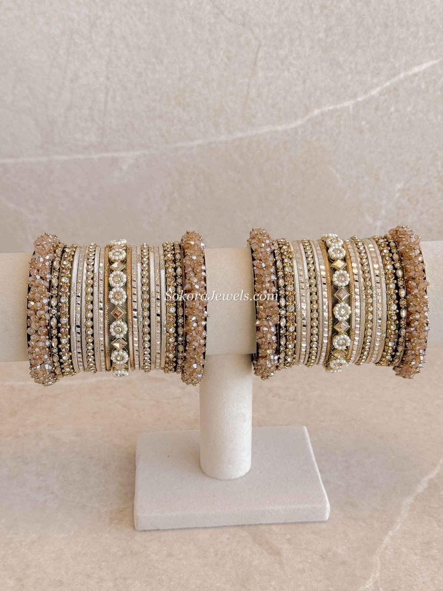 Thanjina Golden Bangle stack - SOKORA JEWELSThanjina Golden Bangle stackBANGLES