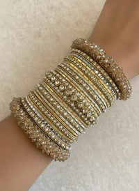 Thanjina Golden Bangle stack - SOKORA JEWELSThanjina Golden Bangle stackBANGLES