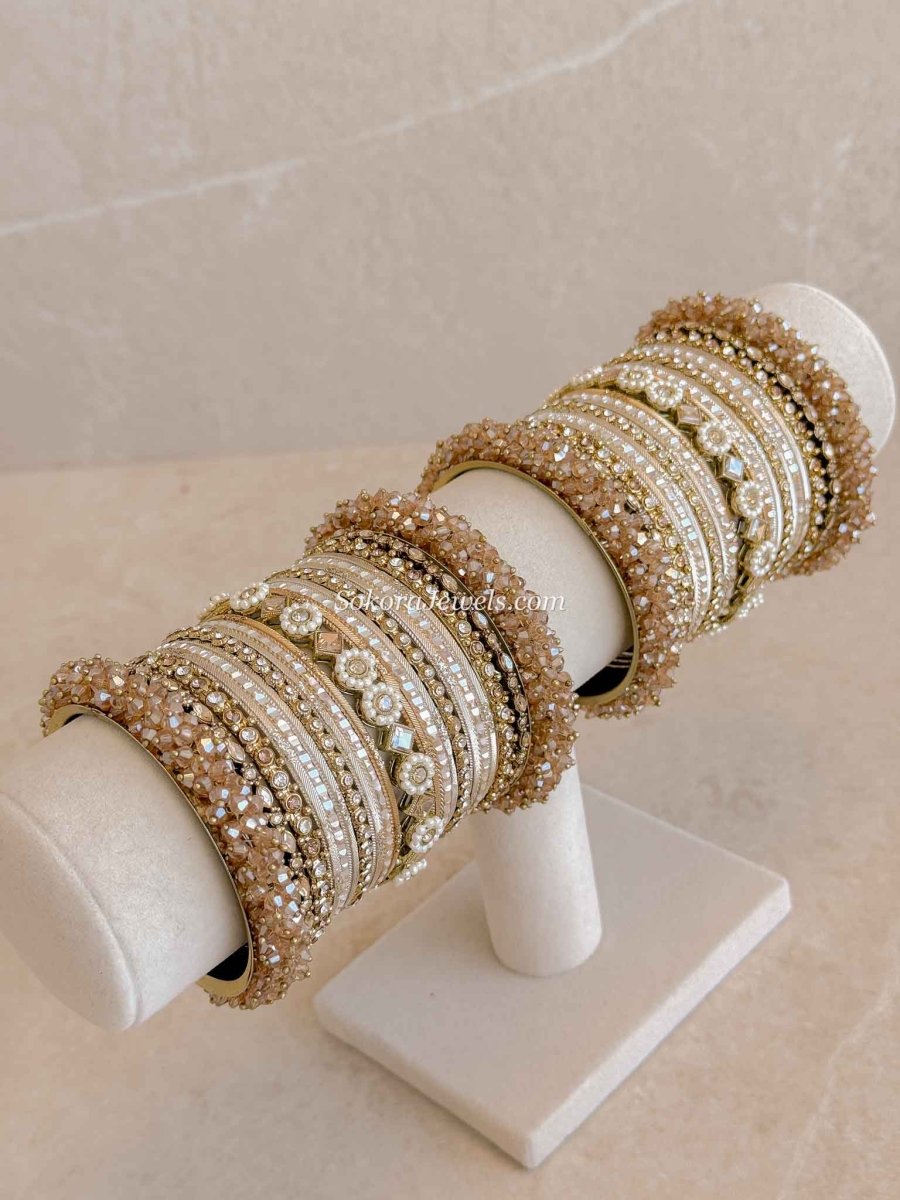 Thanjina Golden Bangle stack - SOKORA JEWELSThanjina Golden Bangle stackBANGLES