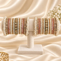 Thanjina Pastel Multicolour Bangle stack - SOKORA JEWELSThanjina Pastel Multicolour Bangle stackBANGLES