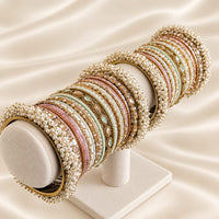 Thanjina Pastel Multicolour Bangle stack - SOKORA JEWELSThanjina Pastel Multicolour Bangle stackBANGLES