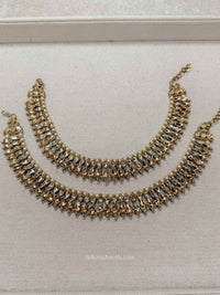 Thick Golden and Pearl Anklets - SOKORA JEWELSThick Golden and Pearl Anklets