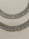 Thick Silver and Pearl Anklets - SOKORA JEWELSThick Silver and Pearl Anklets