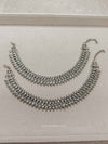 Thick Silver and Pearl Anklets - SOKORA JEWELSThick Silver and Pearl Anklets