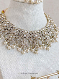 Thohura Bridal Necklace Set - Clear - SOKORA JEWELSThohura Bridal Necklace Set - Clear