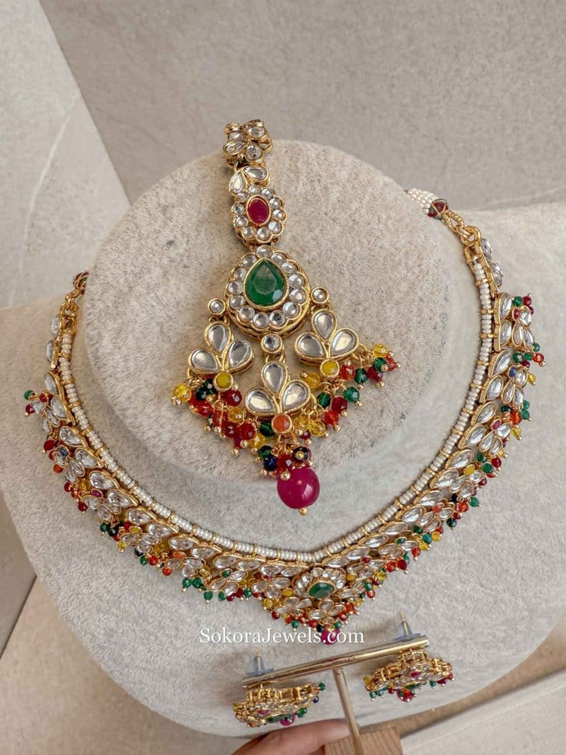 Tia Faux Kundan Sets - SOKORA JEWELSTia Faux Kundan SetsNECKLACE SETS