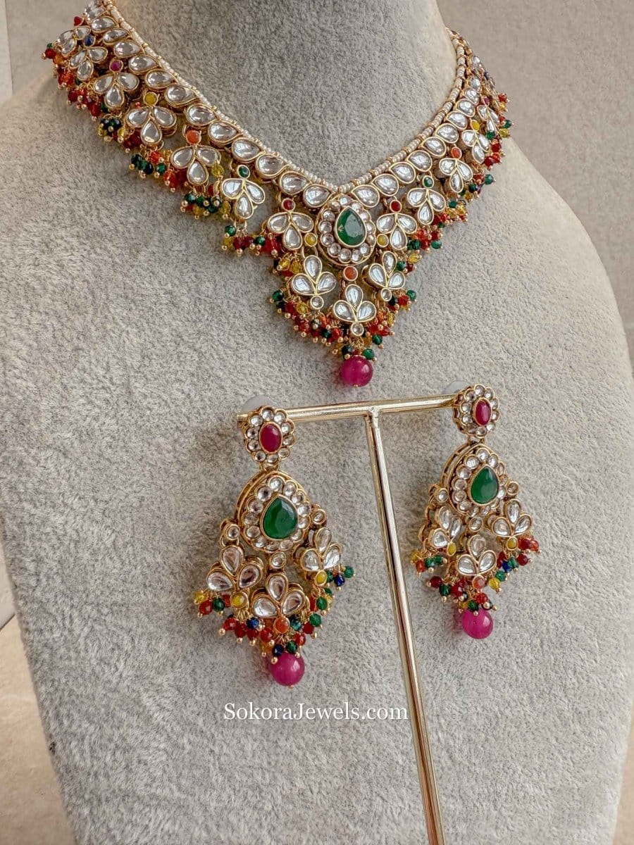 Tia Faux Kundan Sets - SOKORA JEWELSTia Faux Kundan SetsNECKLACE SETS