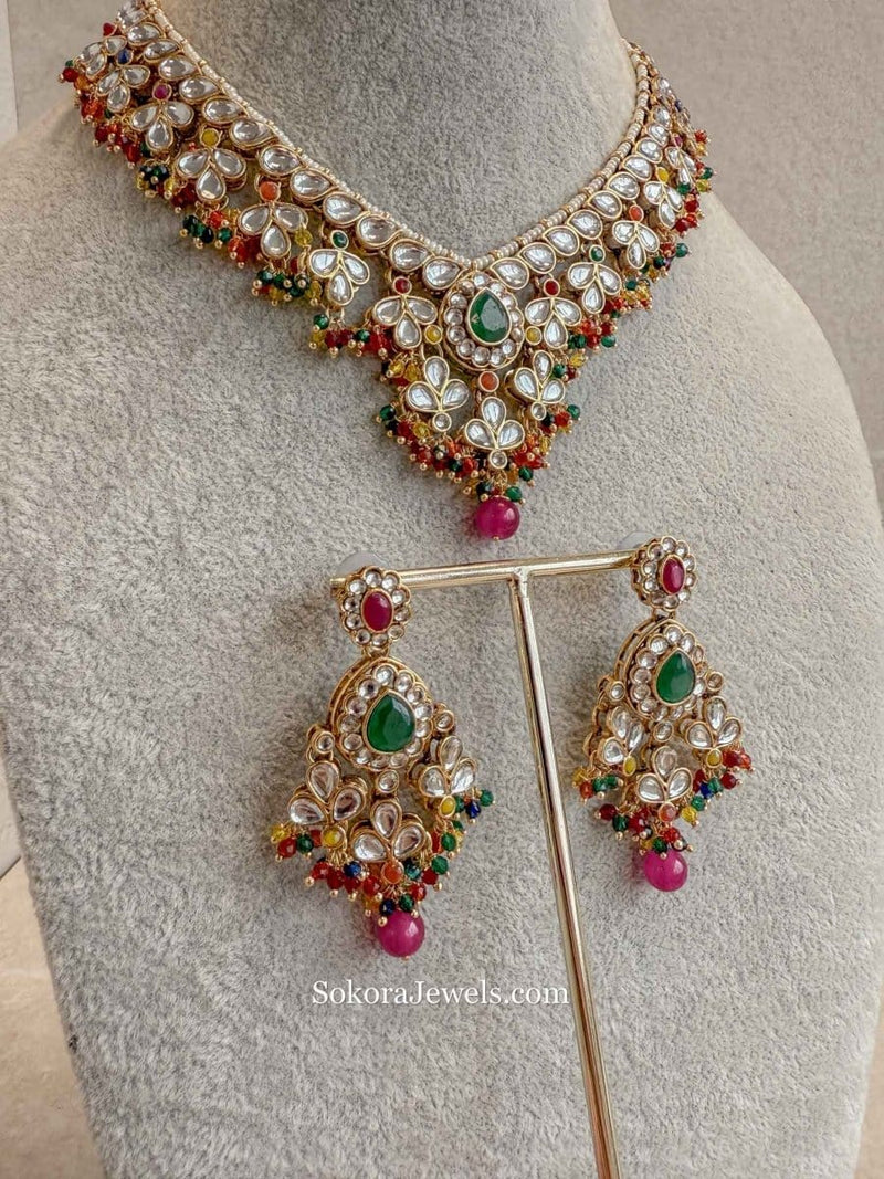 Tia Faux Kundan Sets - SOKORA JEWELSTia Faux Kundan SetsNECKLACE SETS