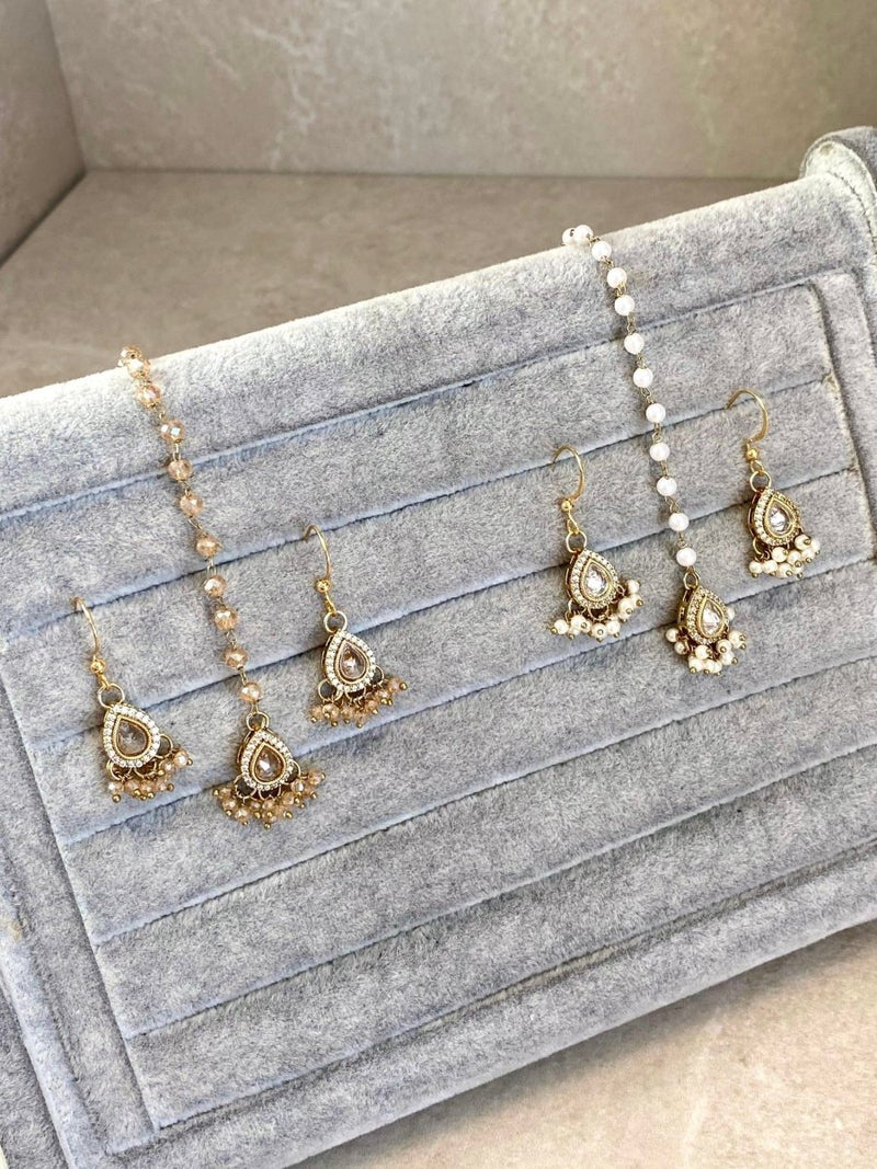 Tiny Earring and Tikka set - 2 Colours - SOKORA JEWELSTiny Earring and Tikka set - 2 Colours