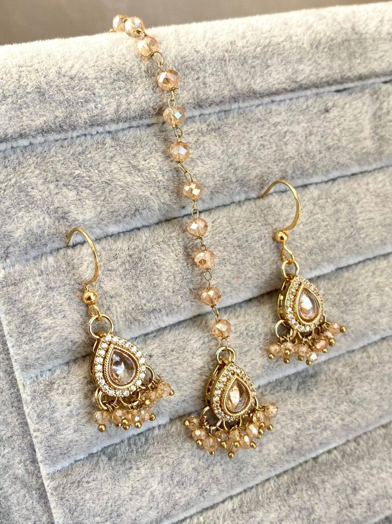 Tiny Earring and Tikka set - 2 Colours - SOKORA JEWELSTiny Earring and Tikka set - 2 Colours