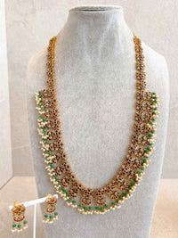 Traditional Mala Set with Ruby and Green Stones - SOKORA JEWELSTraditional Mala Set with Ruby and Green Stones