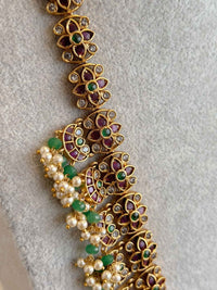Traditional Mala Set with Ruby and Green Stones - SOKORA JEWELSTraditional Mala Set with Ruby and Green Stones