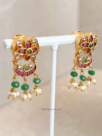 Traditional Mala Set with Ruby and Green Stones - SOKORA JEWELSTraditional Mala Set with Ruby and Green Stones