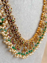 Traditional Mala Set with Ruby and Green Stones - SOKORA JEWELSTraditional Mala Set with Ruby and Green Stones
